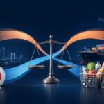 円と世界の交易を天秤で表した円安・円高の解説イメージ